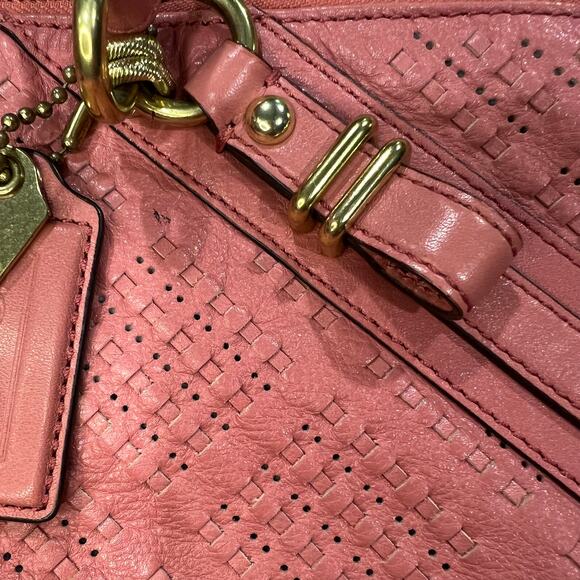 Coach Pink Leather Shoulder Bag - Picture 6 of 11